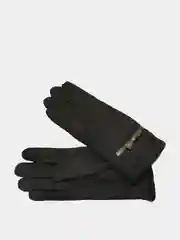 Угольный перчатки черные на меху женские