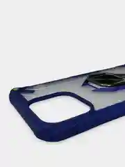 Красный чехол для iPhone 13, 13 Pro, Pro Max пластиковый полупрозрачный с металлическим кольцом