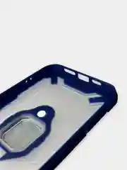 Красный чехол для iPhone 13, 13 Pro, Pro Max пластиковый полупрозрачный с металлическим кольцом
