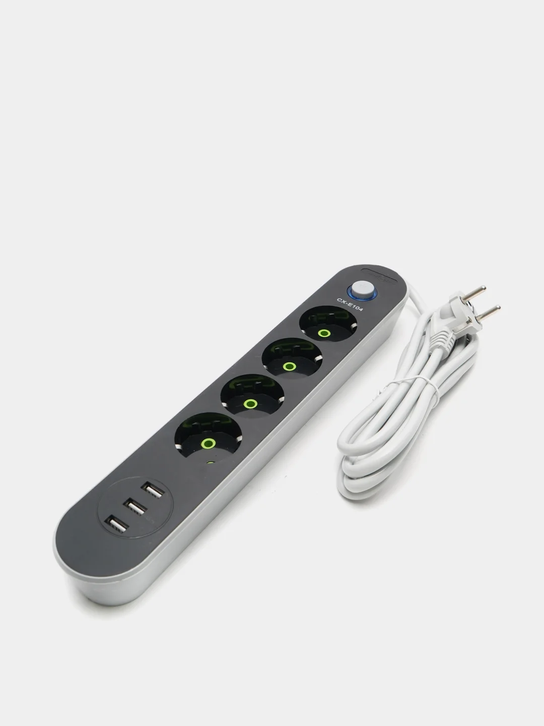 Черный удлинитель сетевой фильтр с USB разъемами