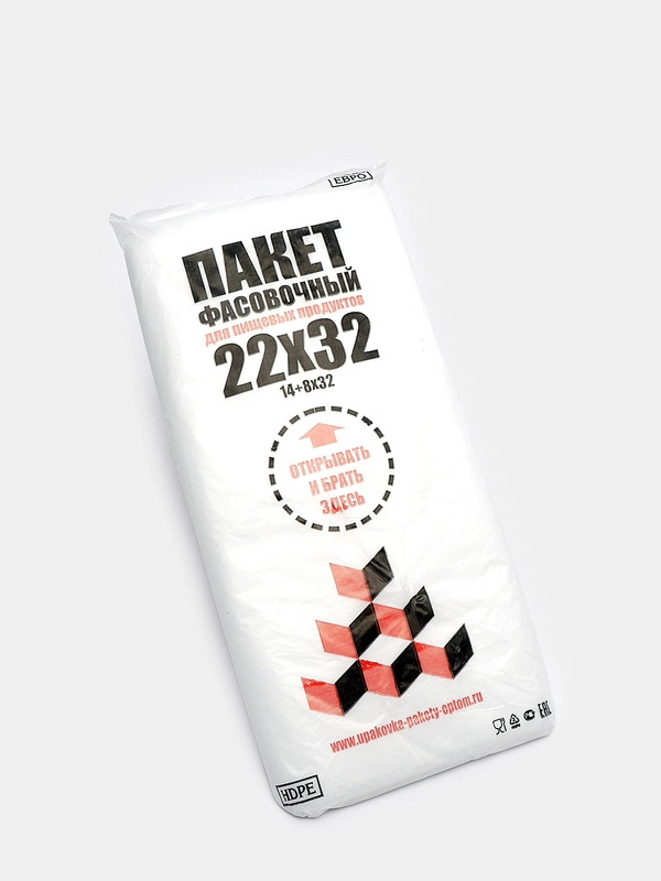 Пакеты для хранения продуктов, 14+8*32, 500 шт