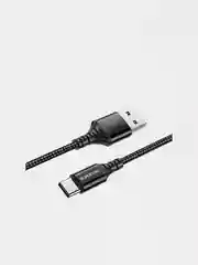 Черный кабель быстрой зарядки для Samsung A12, A22, A32, A50, A51, A52, A71, A72 Type-C тканевый