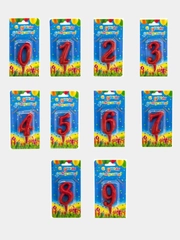 Свечи для торта "Цифры", с блестками, 7 см