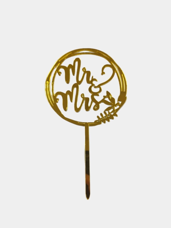 Топпер свадебный "Mr&Mrs", круг