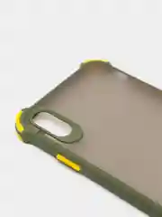 Оливковый чехол для iPhone (Айфон) с защитой камеры, ударопрочный бампер по углам, матовое покрытие