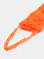 Белый мочалка для тела, вязаная, двусторонняя, с ручками
