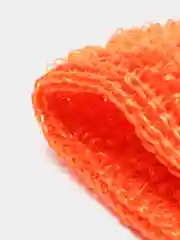 Белый мочалка для тела, вязаная, двусторонняя, с ручками