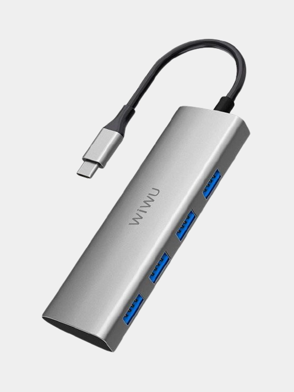 USB-концентратор Хаб Wiwu для MacBook Alpha 440 Type-C - 4xUSB 3.0 4 в 1