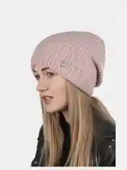 Коралловый меланж шапка женская "Ника"