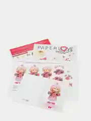 Набор для творчества в технике папертоль. Открытка. Девочка с букетом. Paperlove
