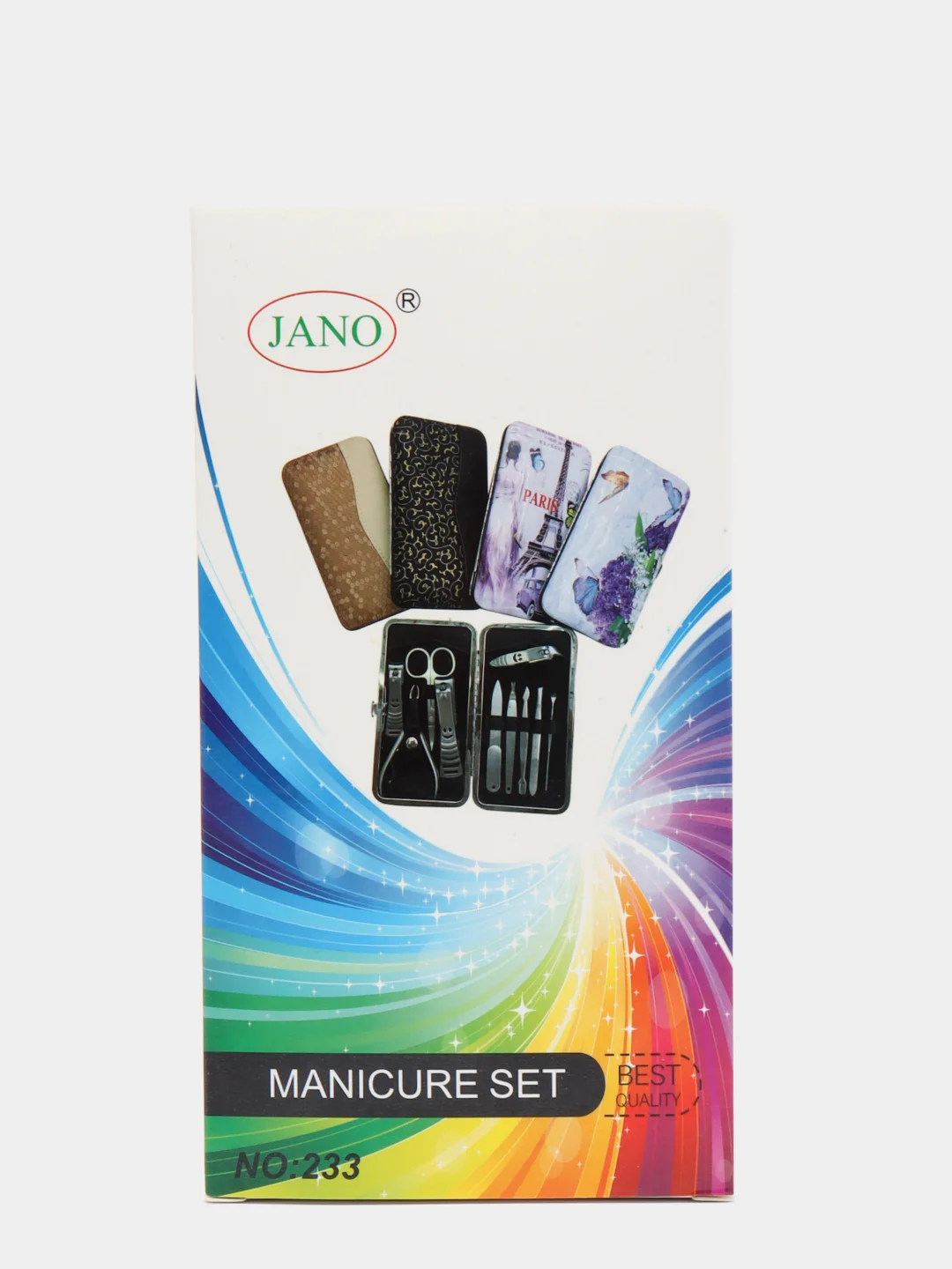 Алый маникюрный набор, 11 предметов, JANO