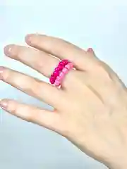 Лайм кольцо из бисера, цветное
