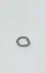 Серый меланж кольцо из бисера, цветное