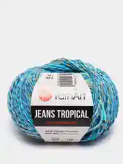 Синий меланж пряжа YarnArt Jeans Tropical 55% Хлопок 45% Акрил 50г 160м  Ярн Арт Джинс Тропикал