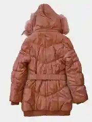 Коралловый меланж зимнее пальто для девочки, детское подростковое