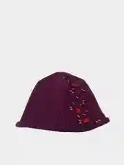 Бордовый шапка женская, со стразами