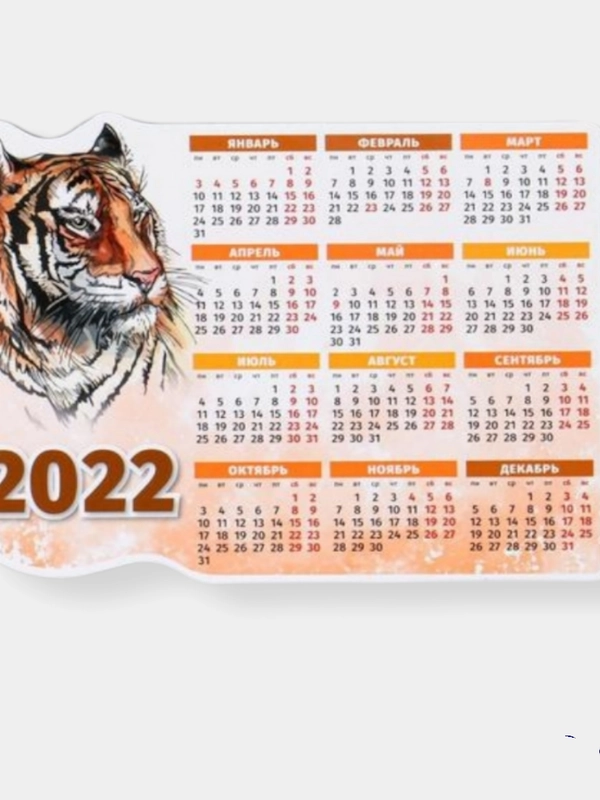 Календарь на магните "Символ года - Вид 2", 2022 год, 15 х 11 см