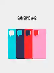 Чехол для Samsung A42, 72, A01, A01 Core, A11 матовый силиконовый, цветные