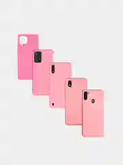 Розовый чехол для Samsung A42, 72, A01, A01 Core, A11 матовый силиконовый, цветные