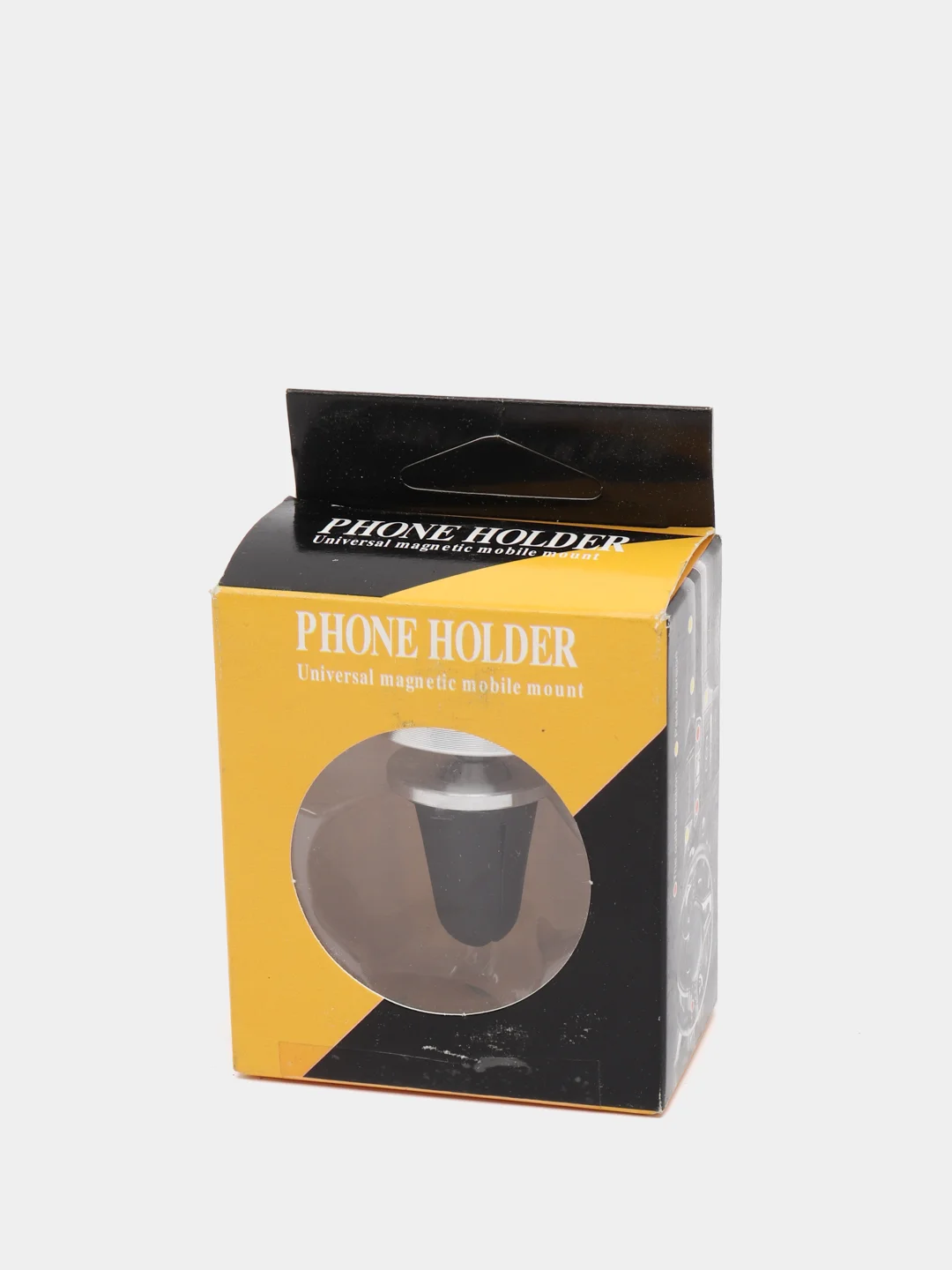 Серебряный поворотный магнитный автодержатель - PHONE HOLDER