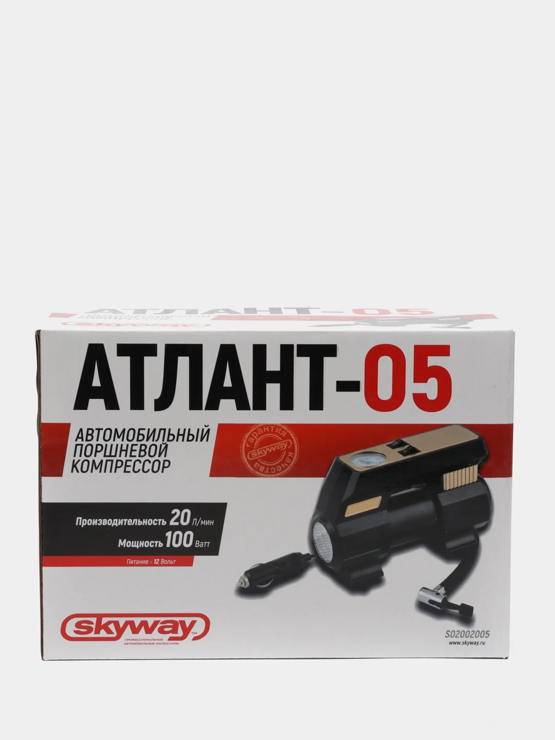Автомобильный Компрессор пластик 20 л/мин в прикуриватель АТЛАНТ-05 S02002005