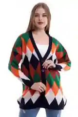 Терракотовый кардиган с рисунком