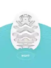 Бирюзовый яйцо-мастурбатор Tenga Egg