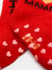 Красный носочки /носки для малышей / новорожденных АНГОРА /  антискользящие, 0-6  мес