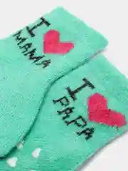 Зеленый носочки /носки для малышей / новорожденных АНГОРА /  антискользящие, 0-6  мес