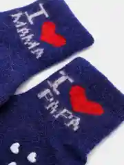 Темно-синий носочки /носки для малышей / новорожденных АНГОРА /  антискользящие, 0-6  мес