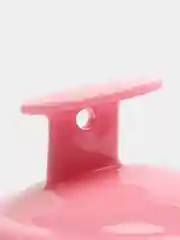Розовый щетка для мытья головы, силиконовая, массажная