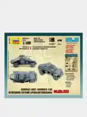 Сборная модель из пластика 1:100 "Бронеавтомобиль  легкий Sd.Kfz.222 WWII DE"