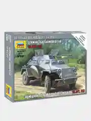 Сборная модель из пластика 1:100 "Бронеавтомобиль  легкий Sd.Kfz.222 WWII DE"