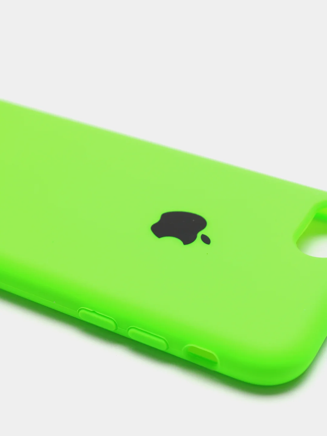 Салатовый чехол Silicone Case для iPhone 7, 8, SE 2020, с открытым низом