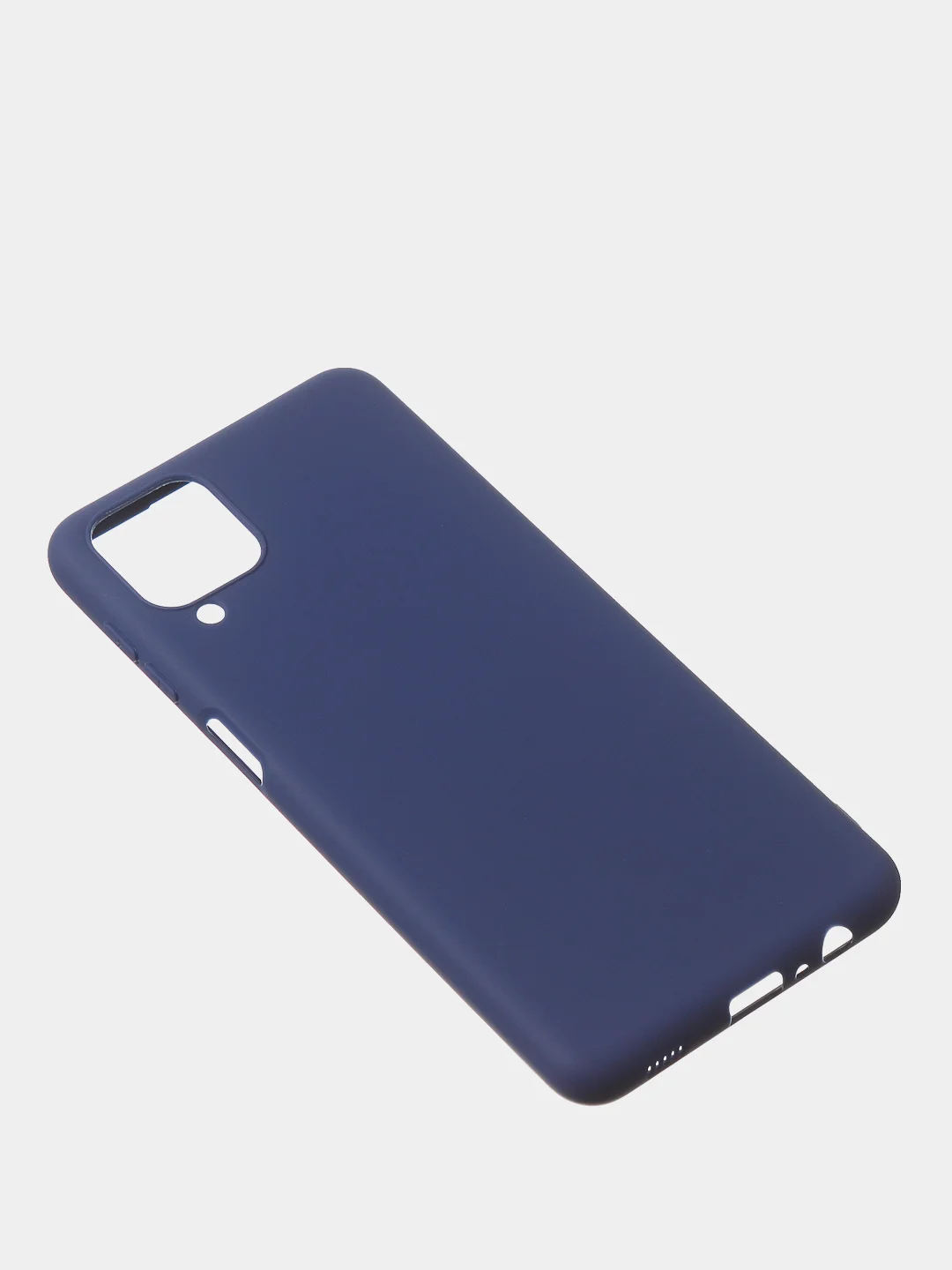 Темно-синий чехол для Samsung A12 / Samsung M12 цветной матовый
