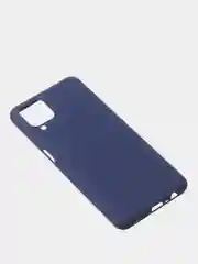Темно-синий чехол для Samsung A12 / Samsung M12 цветной матовый