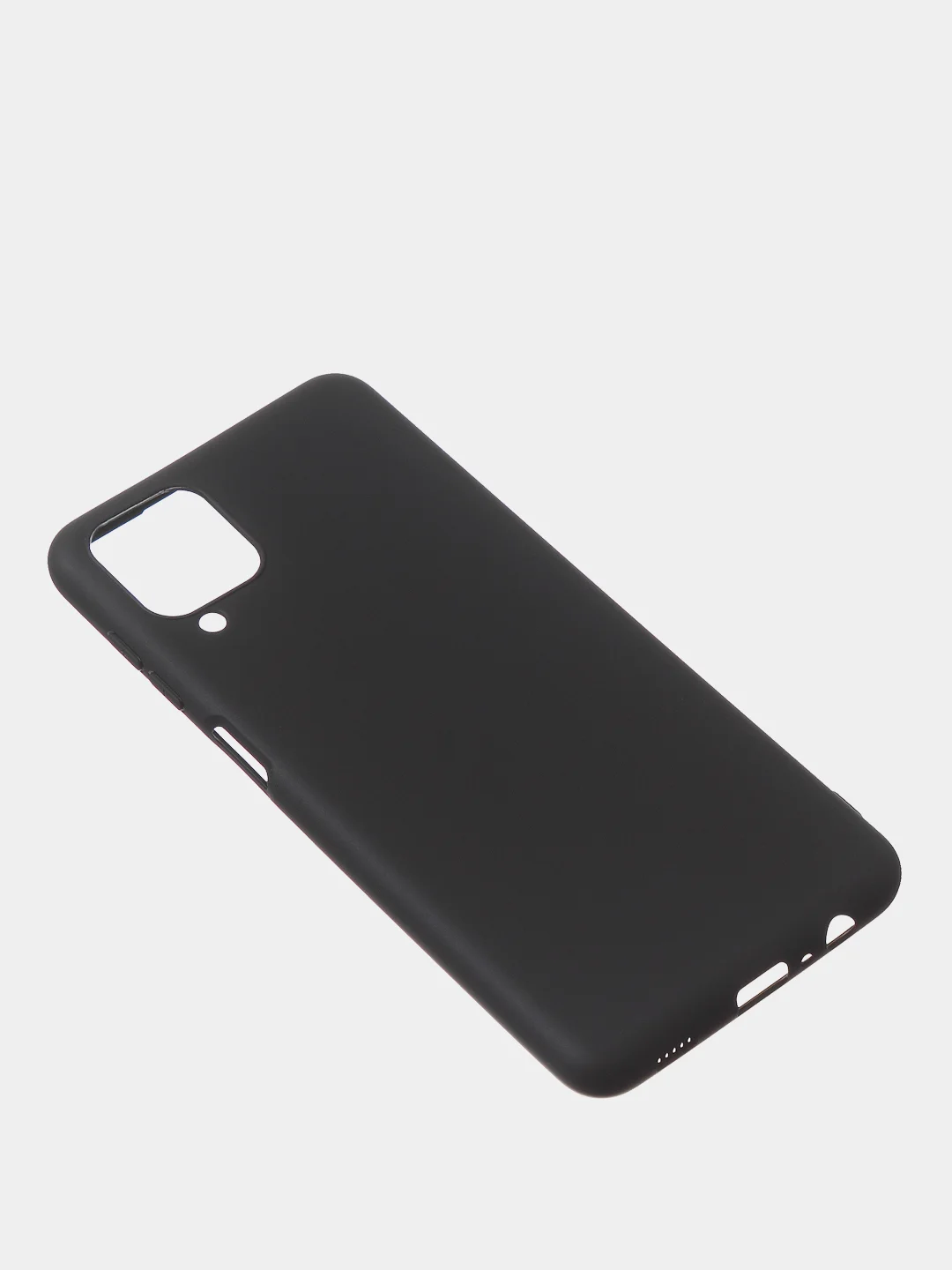 Черный чехол для Samsung A12 / Samsung M12 цветной матовый
