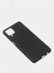 Черный чехол для Samsung A12 / Samsung M12 цветной матовый