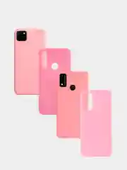 Розовый чехол для Honor 9S, Y5P,  Honor 30 матовый силиконовый