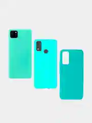 Бирюзовый чехол для Honor 9S, Y5P,  Honor 30 матовый силиконовый