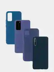Синий чехол для Huawei P40, P40 Pro матовый силиконовый