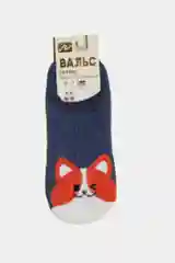 Синий носки женские утепленные, с силиконовой пяткой