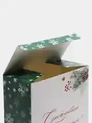 Белый подарочная коробка Новый год