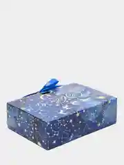 Синий новогодняя коробка