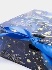 Синий новогодняя коробка
