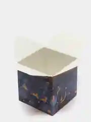 Синий новогодняя коробка квадратная