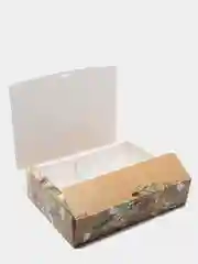 Бежевый коробка новогодняя