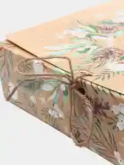 Бежевый коробка новогодняя