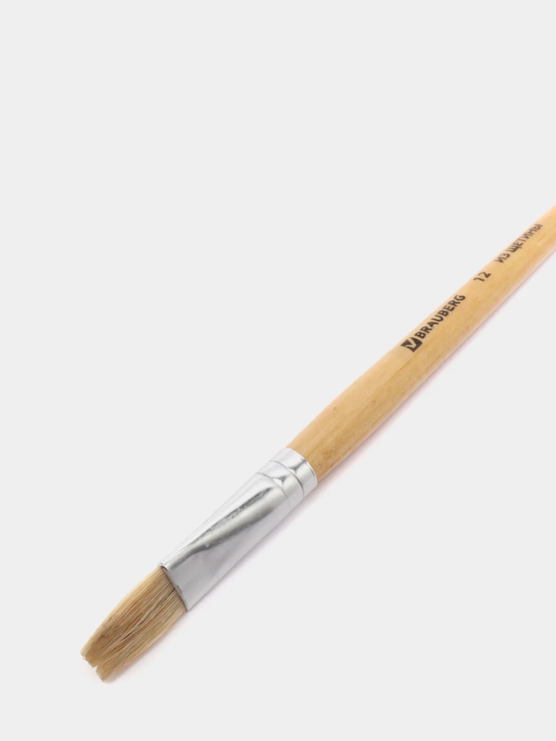 Кисть BRAUBERG, щетина, плоская, № 12, 200204