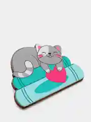 Бронзовый стильный деревянный значок/Брошь/Коты/ Лисы/ Единорог/ Енот/ Сова/ Тигр/ Медведь